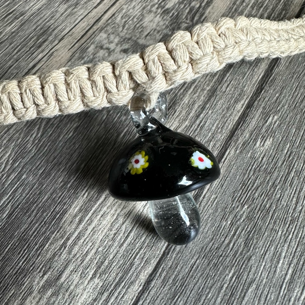 Glass Mushroom Necklace